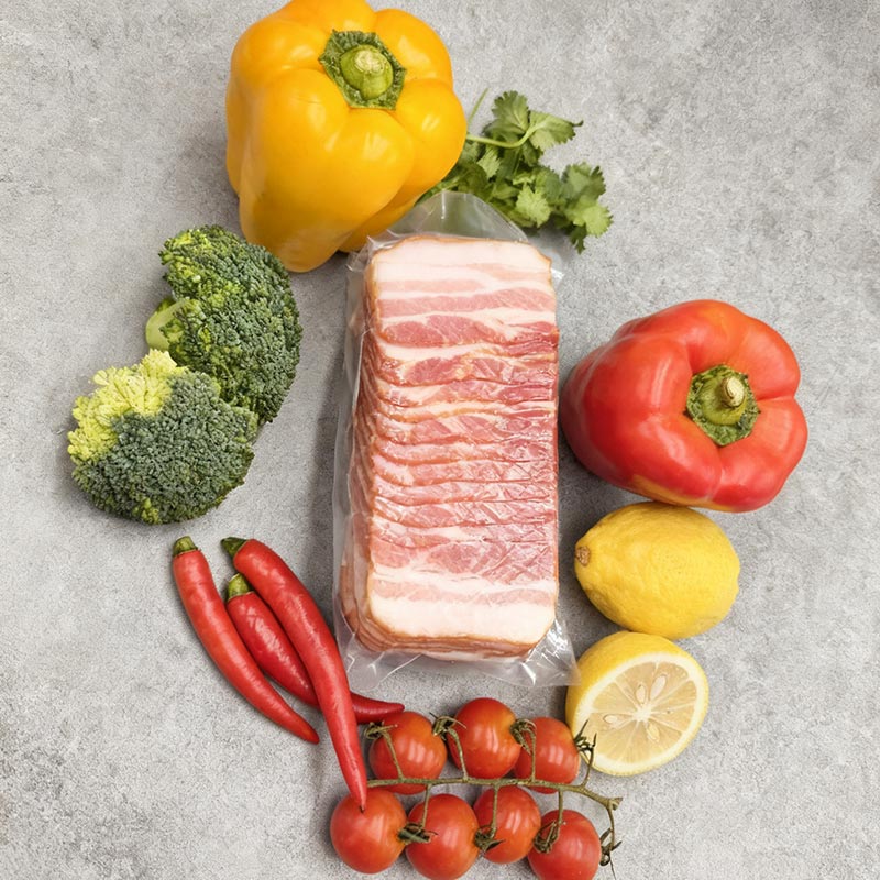 PVDC Vacuum Shrink Bag ad Bacon